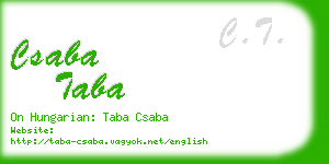 csaba taba business card